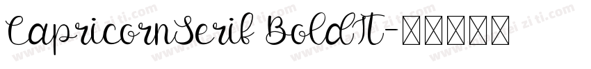 CapricornSerif BoldIt字体转换